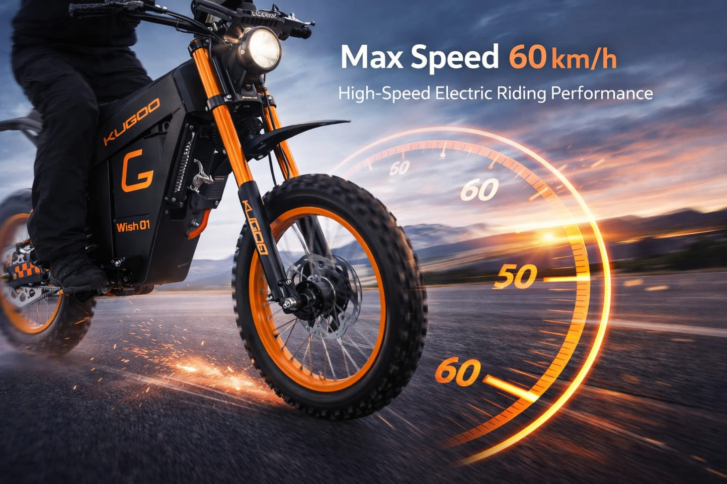 KUGOO Wish 01 Electric Dirt Bike 1500W 48V – Max Speed 60km/h