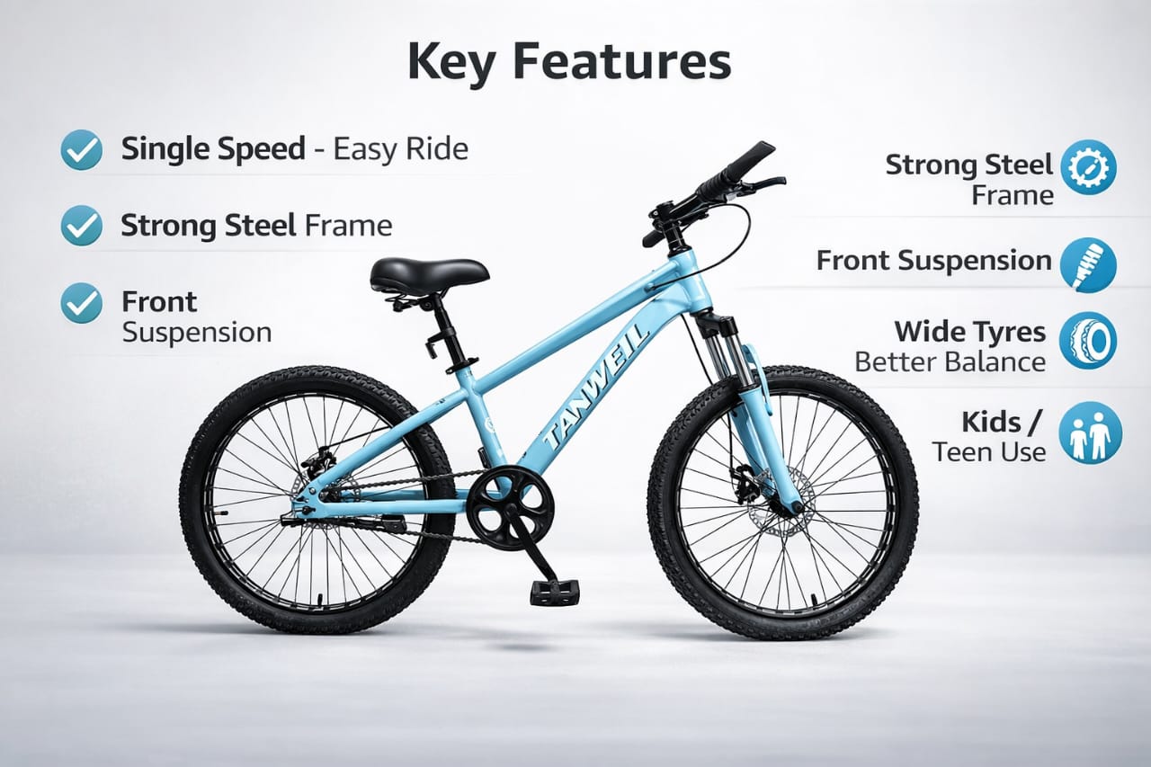Kids Mountain Bicycle 24 / 26 Inch – Light Blue