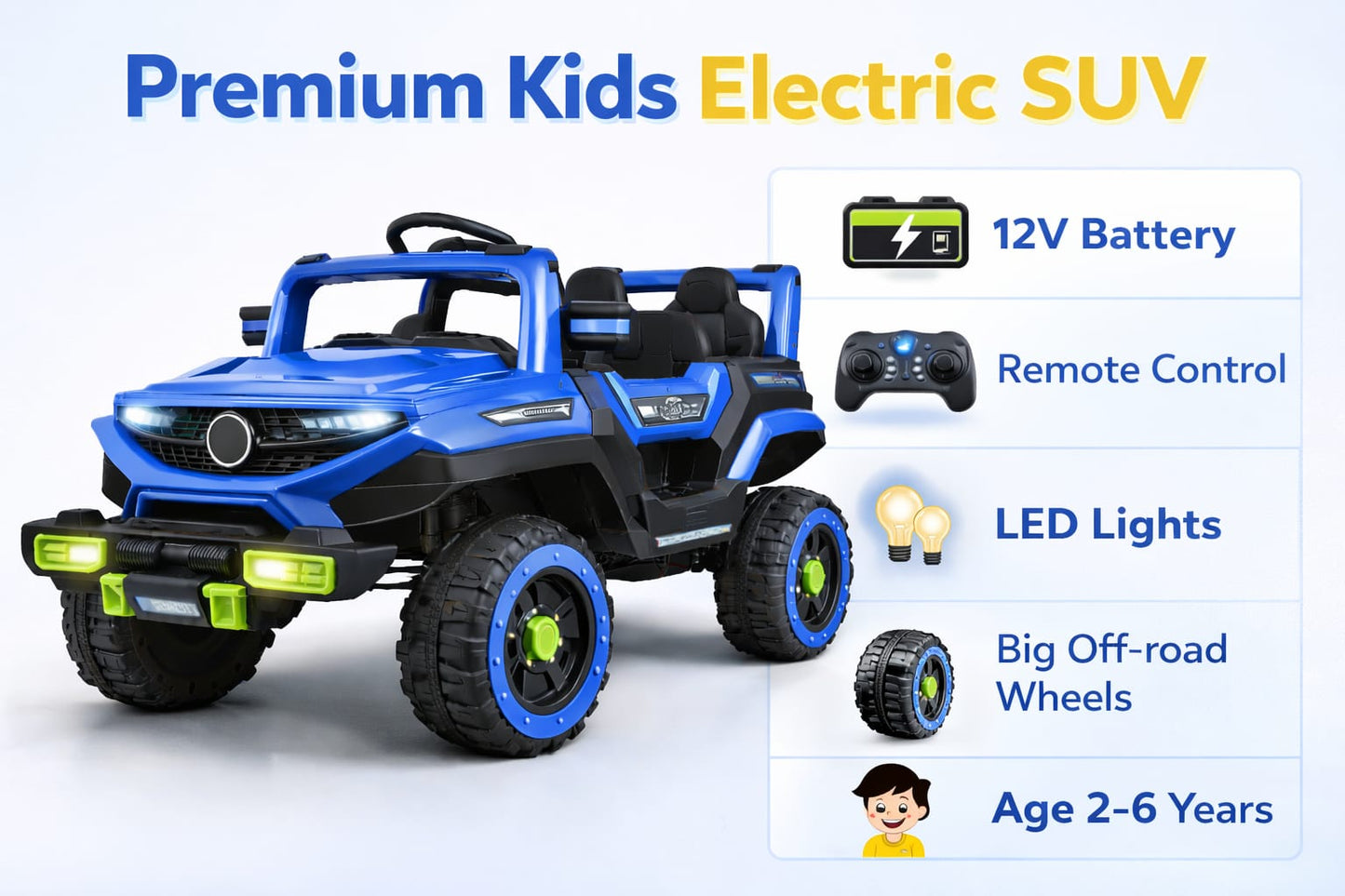 12V Kids Electric Ride On SUV Car with Remote Control